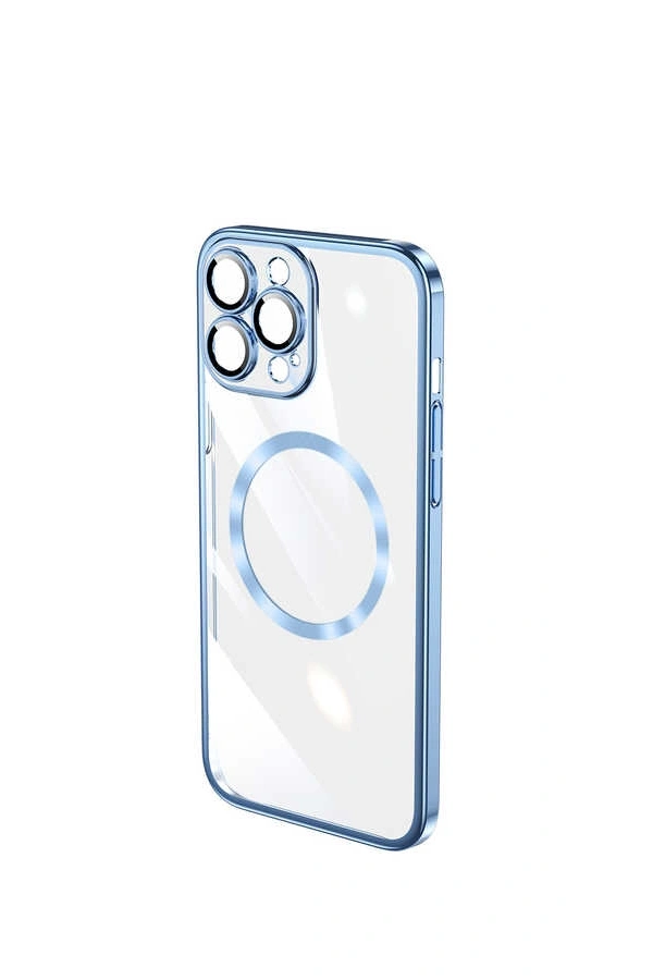 Apple iPhone 13 Pro Kılıf Wireless Şarj Özellikli Sert PC Zore Riksos M-safe Kapak