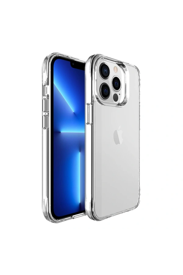 Apple iPhone 13 Pro Kılıf Zore Şeffaf Ultra İnce Airbag Tasarımlı Okka Kapak