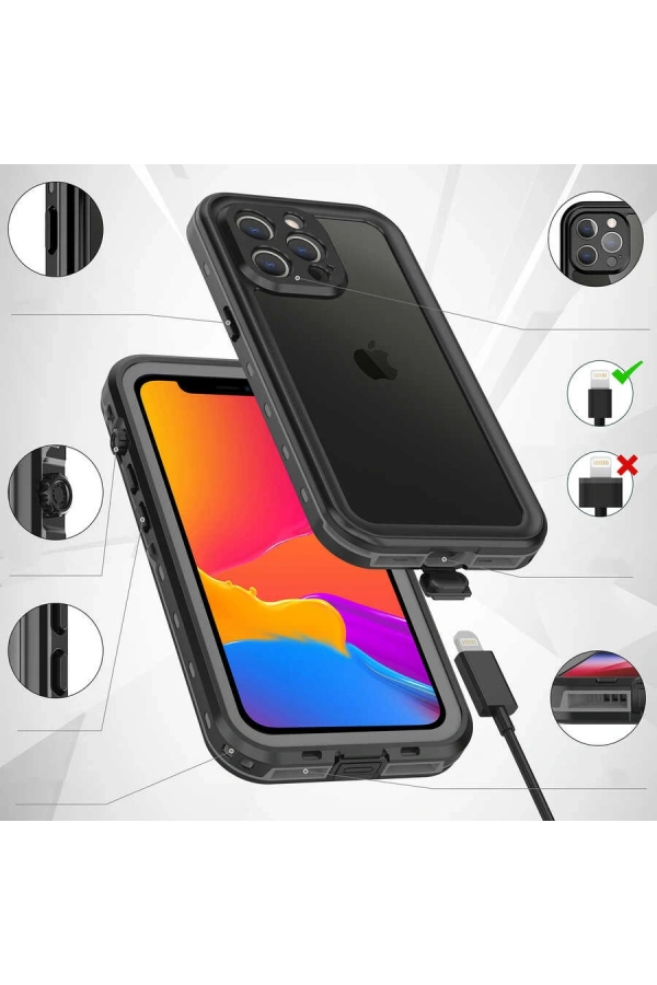 Apple iPhone 13 Pro Max Kılıf 1-1 Su Geçirmez Kılıf