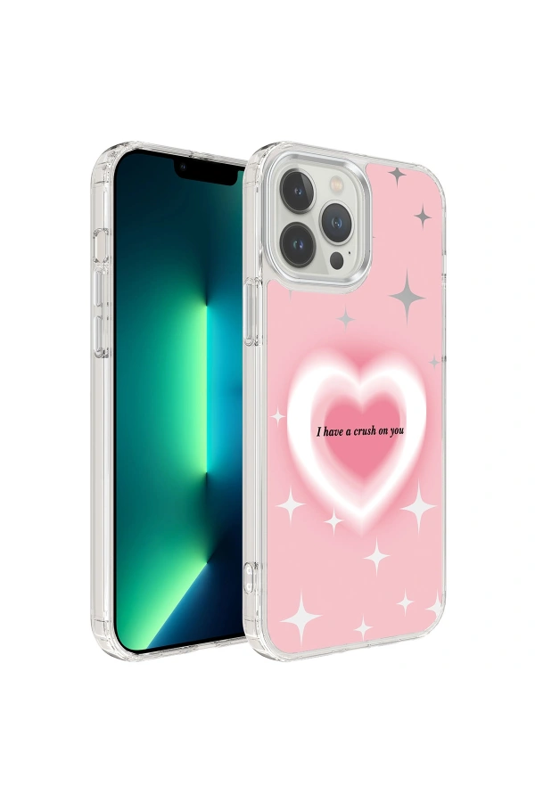 Apple iPhone 13 Pro Max Kılıf Airbagli Parlak Tasarımlı Zore Mimbo Kapak