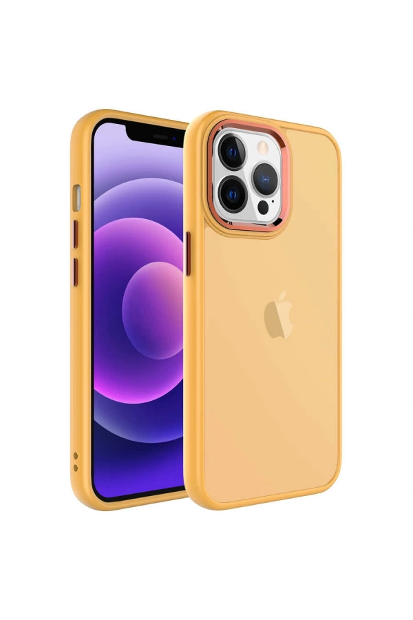 Apple iPhone 13 Pro Max Kılıf Buzlu Sert PC Zore May Kapak