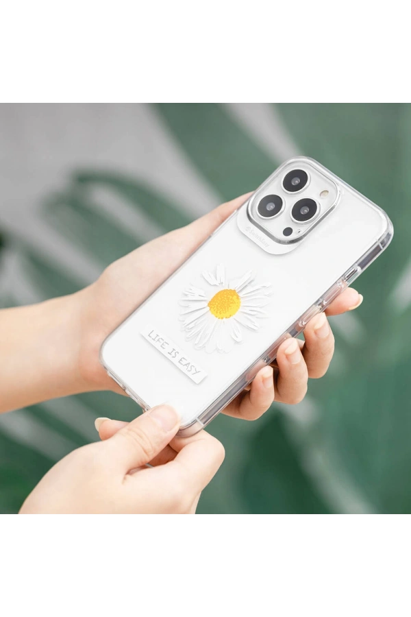 Apple iPhone 13 Pro Max Kılıf Çift IMD Baskılı Lisanslı Switcheasy Artist Daisy Kapak
