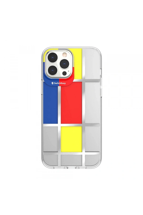 Apple iPhone 13 Pro Max Kılıf Çift IMD Baskılı Lisanslı Switcheasy Artist Mondrian Kapak