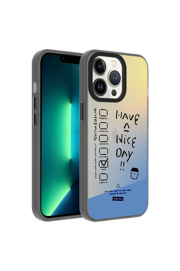 Apple iPhone 13 Pro Max Kılıf Desenli Zore Dragon Sert Kapak