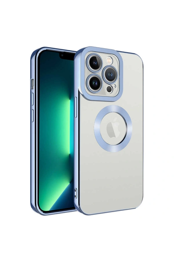 Apple iPhone 13 Pro Max Kılıf Kamera Korumalı Logo Gösteren Zore Omega Kapak
