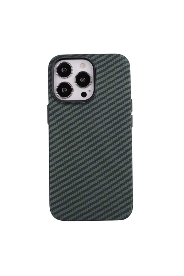Apple iPhone 13 Pro Max Kılıf Karbon Fiber Tasarımlı Zore Karbono Kapak