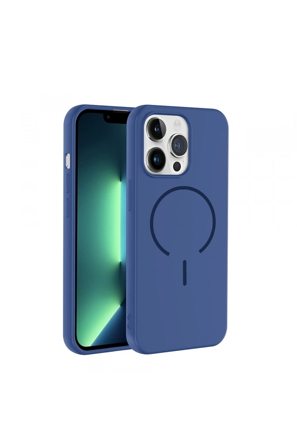 Apple iPhone 13 Pro Max Kılıf M-safe Şarj Özellikli Zore Meta Kapak