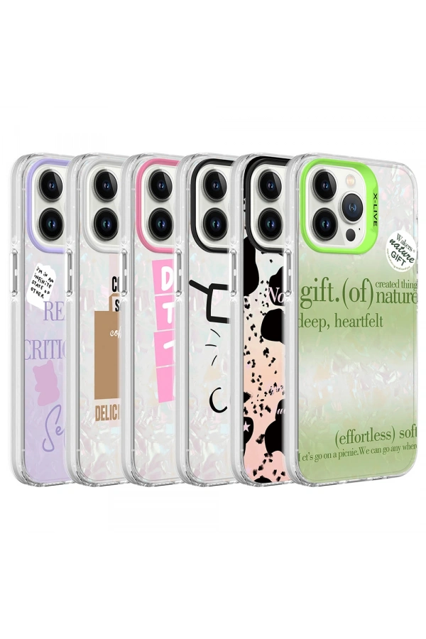 Apple iPhone 13 Pro Max Kılıf Mermer Desenli Zore Marbello Kapak