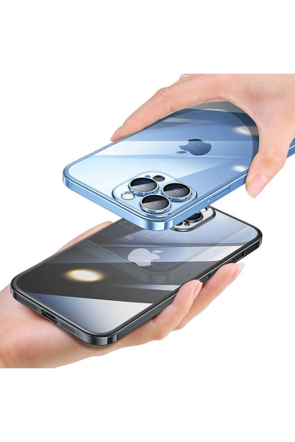 Apple iPhone 13 Pro Max Kılıf Sert PC Renkli Çerçeveli Zore Riksos Kapak