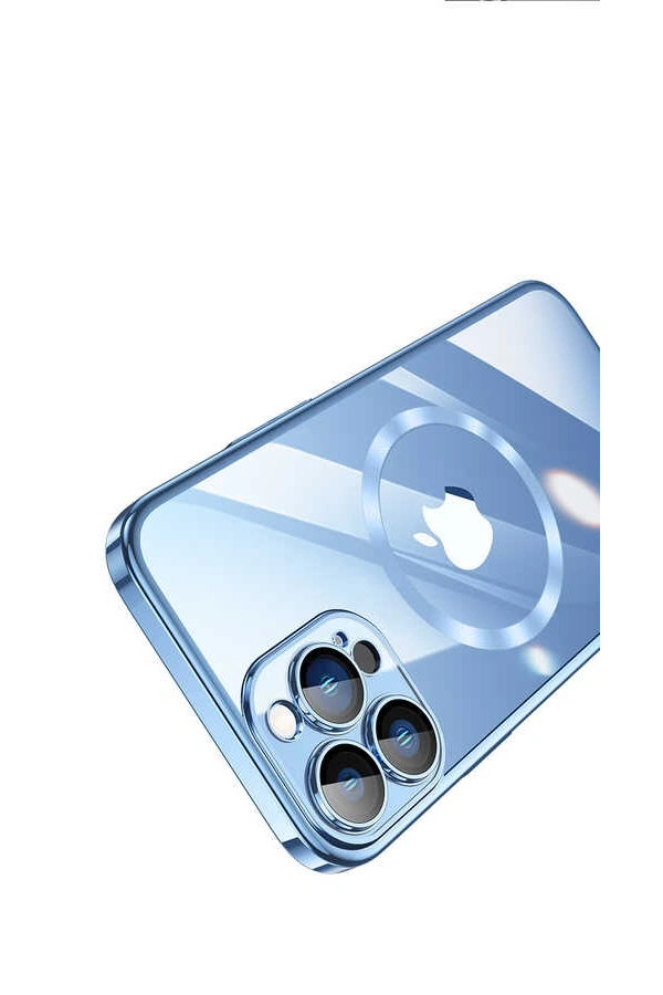 Apple iPhone 13 Pro Max Kılıf Wireless Şarj Özellikli Sert PC Zore Riksos M-safe Kapak