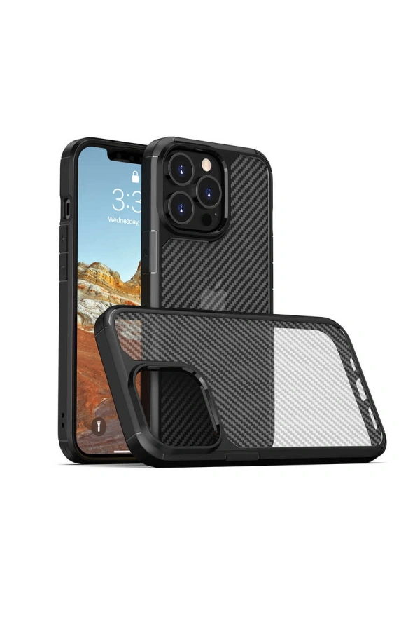 Apple iPhone 13 Pro Max Kılıf Zore İnoks Kapak