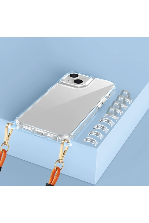 Apple iPhone 14 Kılıf Airbagli Takılabilir Askı Aparatlı Zore Snap Silikon Kapak
