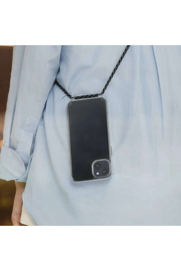Apple iPhone 14 Kılıf Boyun Askılı Şok Önleyicili Şeffaf Lisanslı Switcheasy Play Kapak
