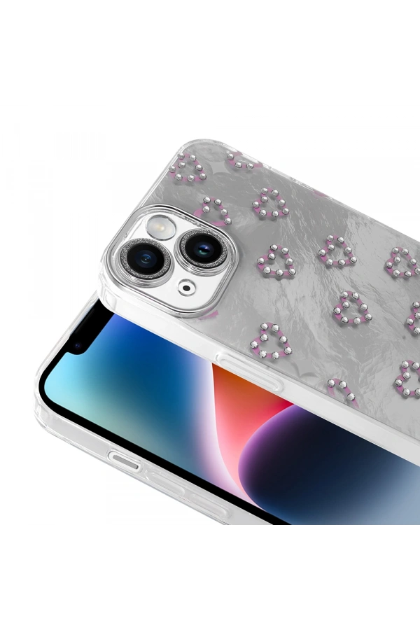Apple iPhone 14 Kılıf Kamera Korumalı Figürlü Zore Ponti Silikon Kapak