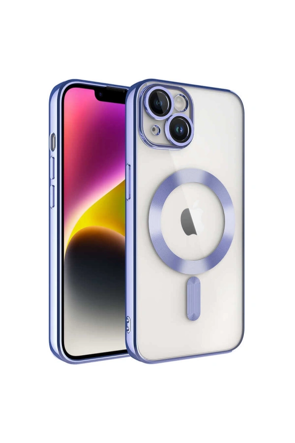 Apple iPhone 14 Kılıf Kamera Korumalı M-safe Wireless Şarj Özellikli Zore Demre Kapak