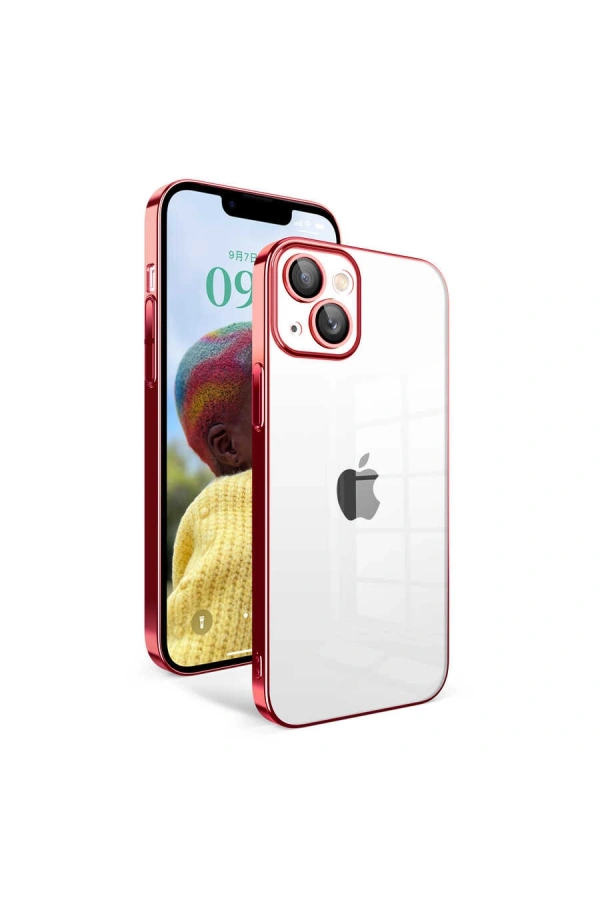 Apple iPhone 14 Kılıf Kamera Korumalı Renkli Çerçeveli Zore Garaj Kapak