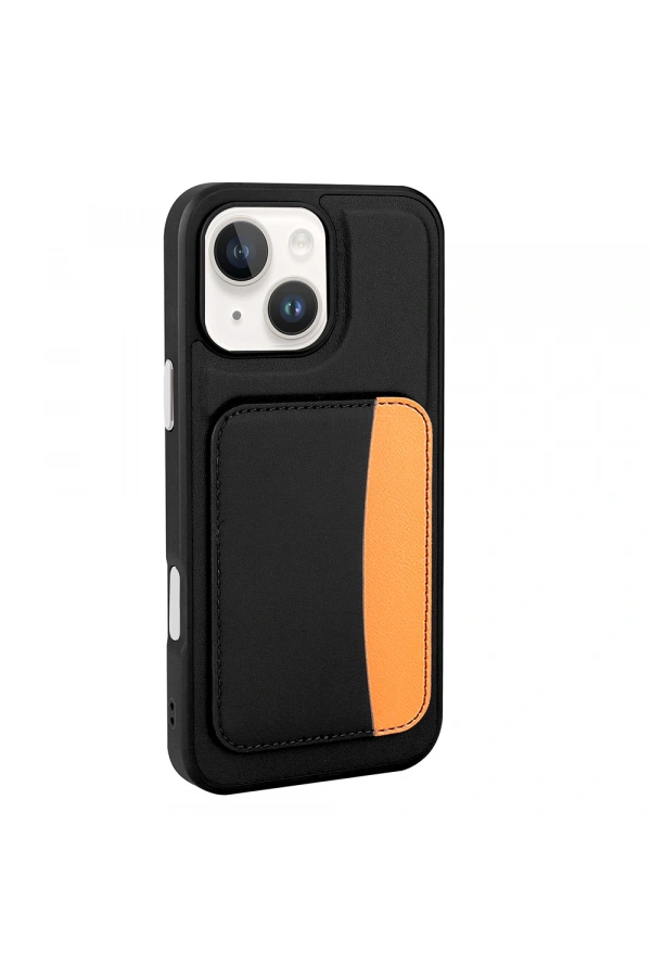 Apple iPhone 14 Kılıf Kartlıklı Zore X-Kart Silikon Kapak