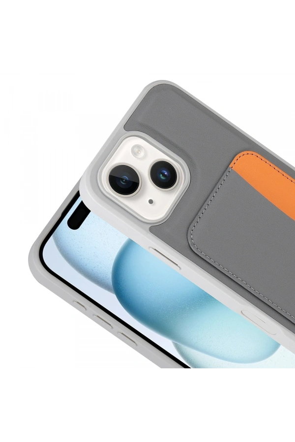 Apple iPhone 14 Kılıf Kartlıklı Zore X-Kart Silikon Kapak