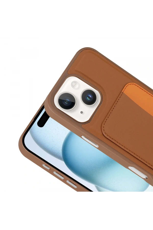 Apple iPhone 14 Kılıf Kartlıklı Zore X-Kart Silikon Kapak
