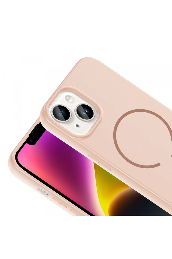 Apple iPhone 14 Kılıf M-safe Şarj Özellikli Zore Meta Kapak