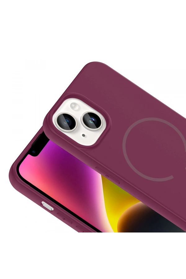 Apple iPhone 14 Kılıf M-safe Şarj Özellikli Zore Meta Kapak