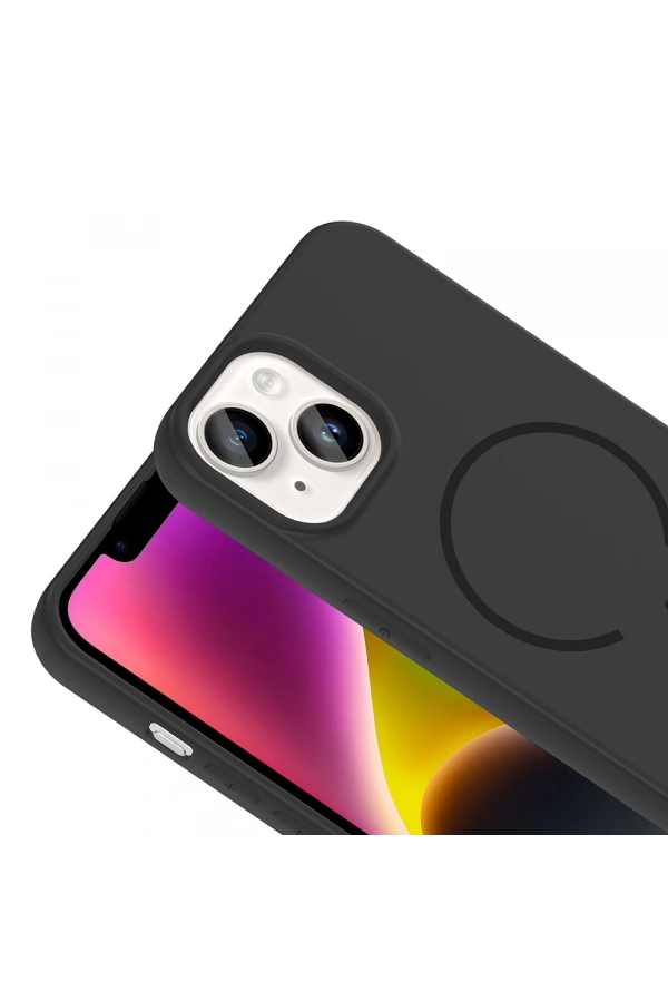Apple iPhone 14 Kılıf M-safe Şarj Özellikli Zore Meta Kapak