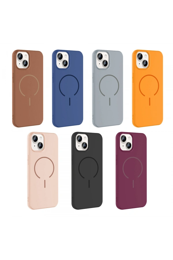 Apple iPhone 14 Kılıf M-safe Şarj Özellikli Zore Meta Kapak