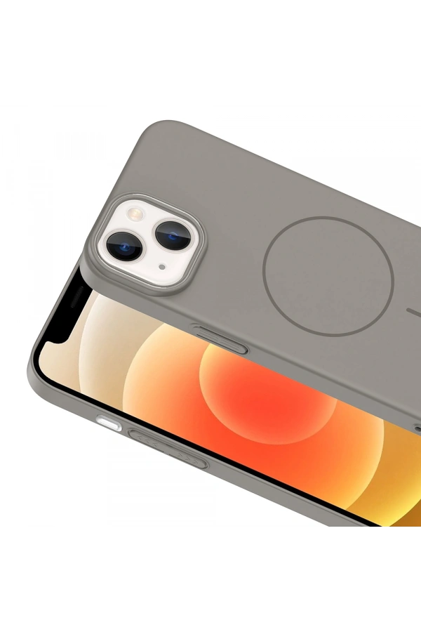 Apple iPhone 14 Kılıf M-safe Şarj Özellikli Zore Ruby Sert Kapak