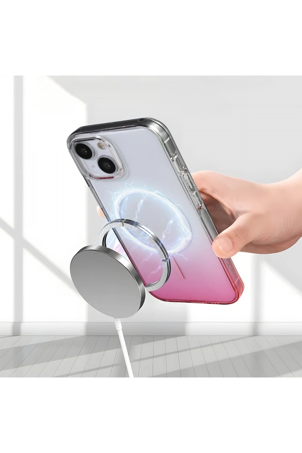 Apple iPhone 14 Kılıf M-Safe Şarj Özellikli Zore Septik Silikon Kapak