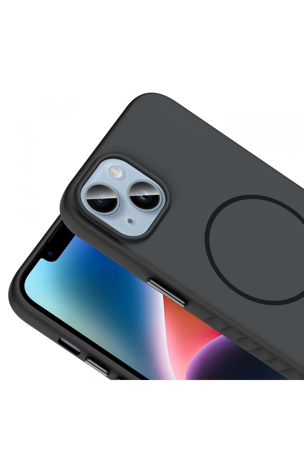 Apple iPhone 14 Kılıf M-safe Şarj Özellikli Zore Tea Kapak