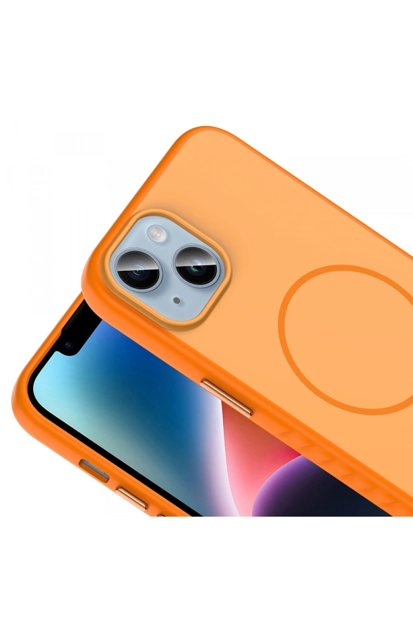 Apple iPhone 14 Kılıf M-safe Şarj Özellikli Zore Tea Kapak