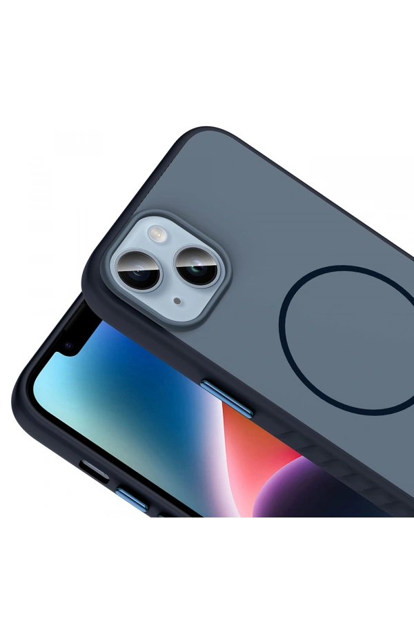 Apple iPhone 14 Kılıf M-safe Şarj Özellikli Zore Tea Kapak