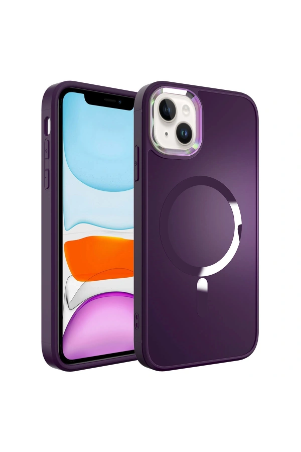 Apple iPhone 14 Kılıf M-safe Wireless Şarj Özellikli Zore Stil Kapak