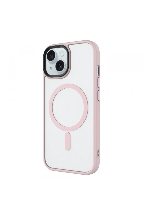 Apple iPhone 14 Kılıf Mat Arka Yüzey Wireless Şarj Özellikli Zore Flet M-safe Kapak