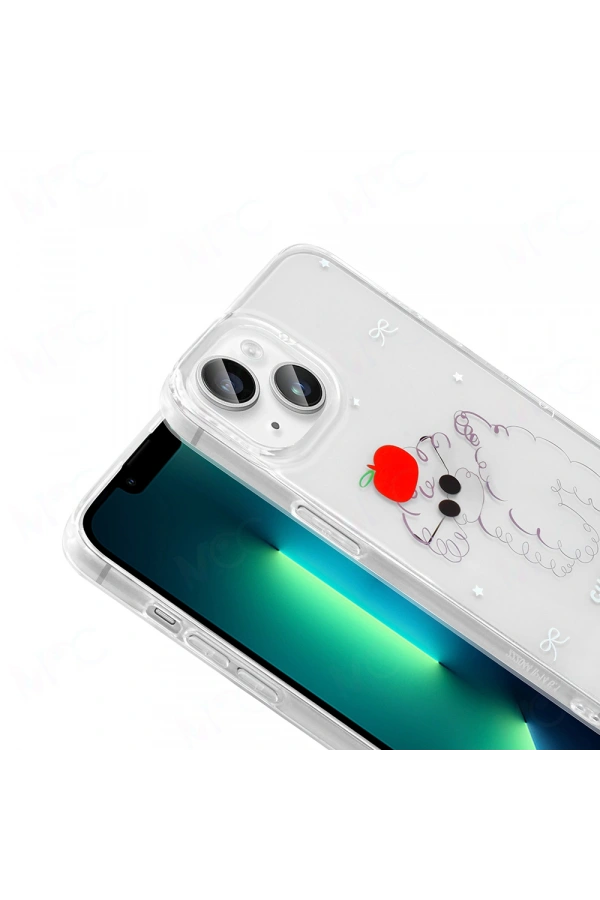 Apple iPhone 14 Kılıf Şeffaf Figürlü Zore Folk Sert Kapak