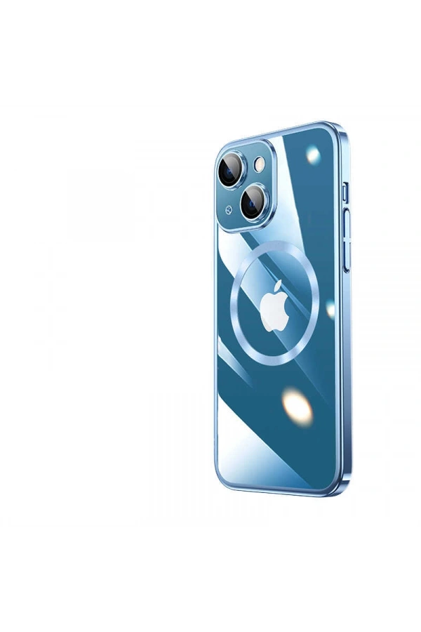 Apple iPhone 14 Kılıf Wireless Şarj Özellikli Sert PC Zore Riksos M-safe Kapak