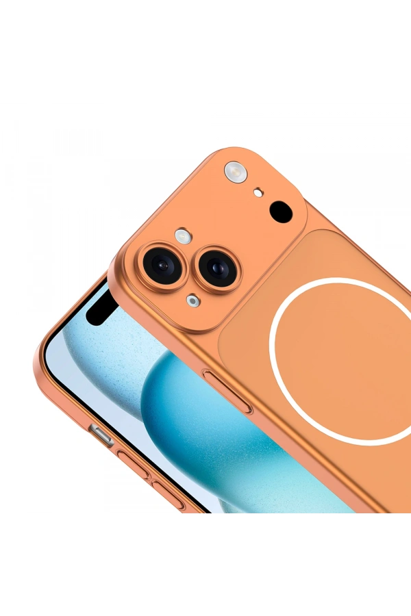 Apple iPhone 14 Kılıf Zore M-Safe Şarj Özellikli Kamera Korumalı Spark Kapak