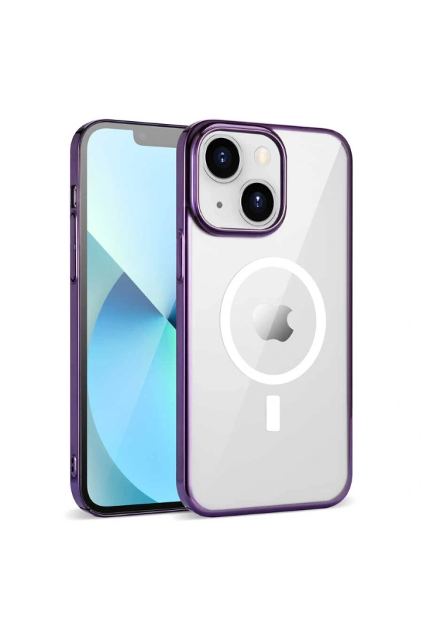 Apple iPhone 14 Kılıf Zore Wireless Şarj Özellikli Pixel M-safe Kapak