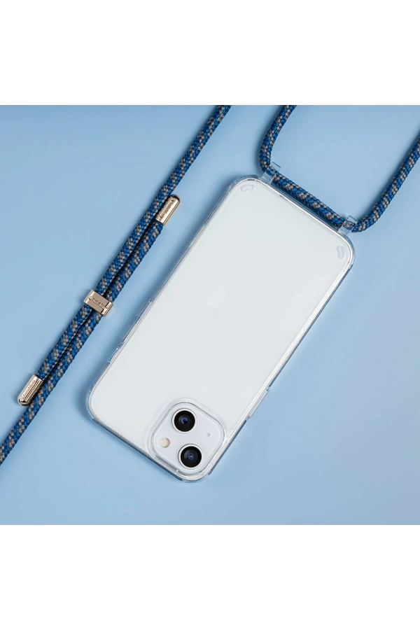 Apple iPhone 14 Plus Kılıf Boyun Askılı Şok Önleyicili Şeffaf Lisanslı Switcheasy Play Kapak
