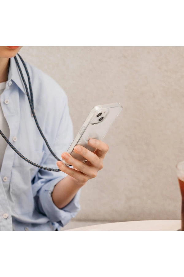 Apple iPhone 14 Plus Kılıf Boyun Askılı Şok Önleyicili Şeffaf Lisanslı Switcheasy Play Kapak