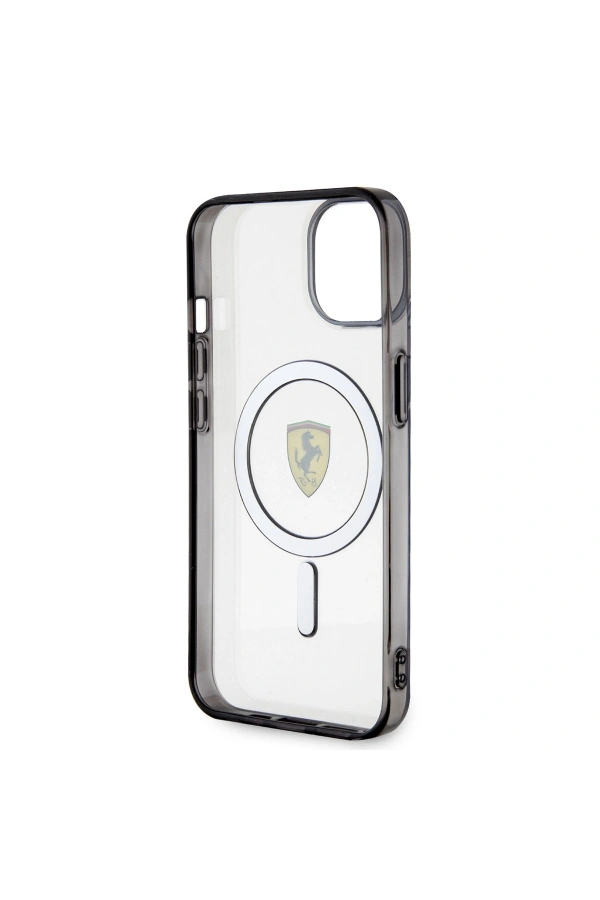 Apple iPhone 14 Plus Kılıf Ferrari M-safe Şarj Özellikli Transparan Dizayn Kapak