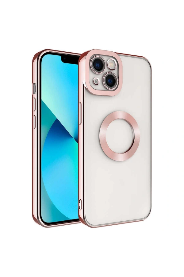 Apple iPhone 14 Plus Kılıf Kamera Korumalı Logo Gösteren Zore Omega Kapak