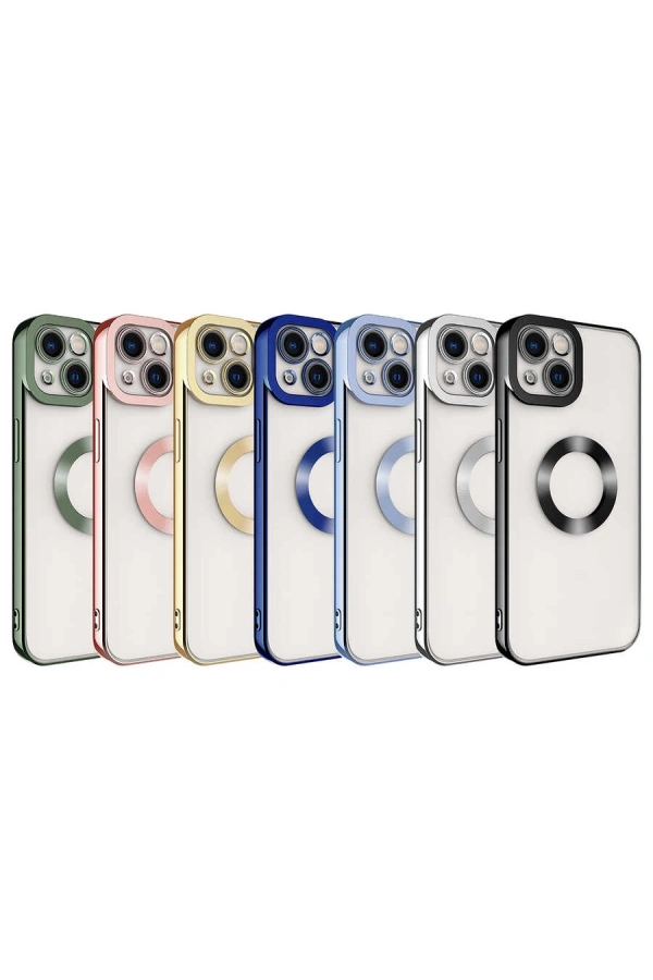 Apple iPhone 14 Plus Kılıf Kamera Korumalı Logo Gösteren Zore Omega Kapak