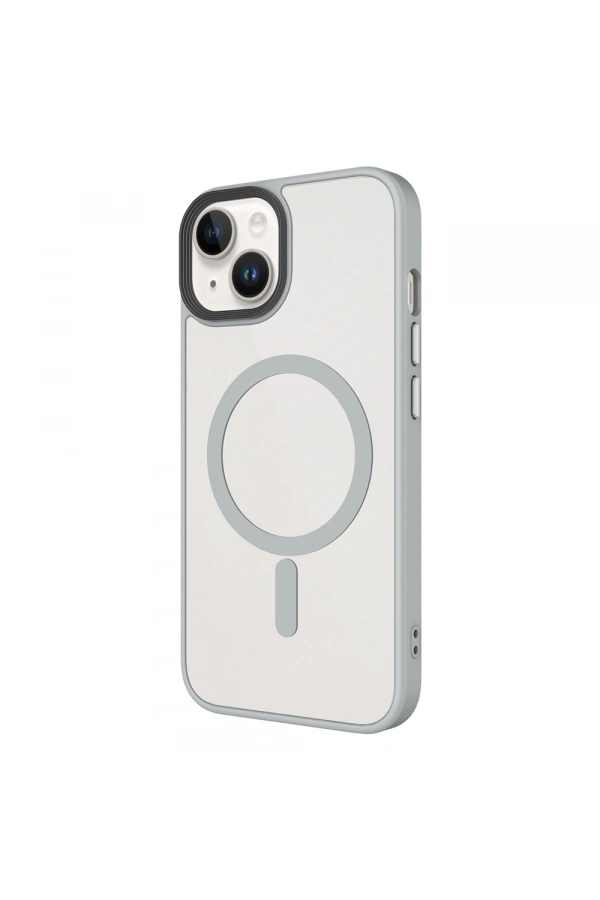 Apple iPhone 14 Plus Kılıf Mat Arka Yüzey Wireless Şarj Özellikli Zore Flet M-safe Kapak