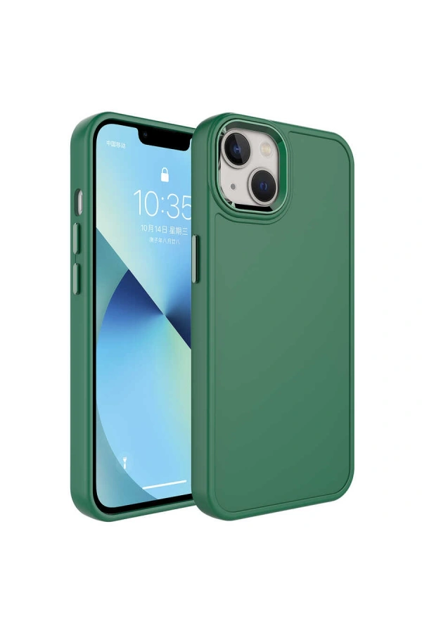 Apple iPhone 14 Plus Kılıf Metal Çerçeve ve Buton Tasarımlı Sert Zore Botox Kapak