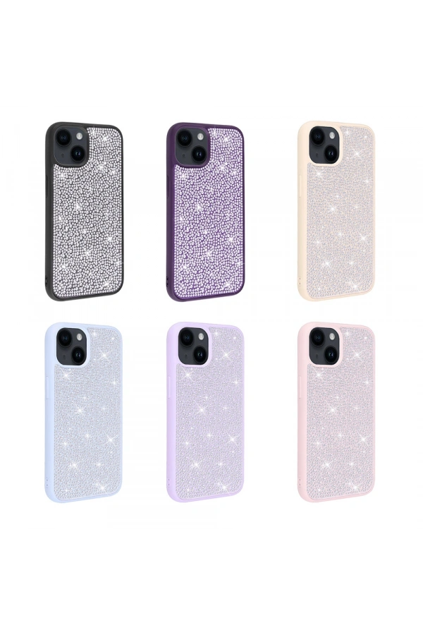 Apple iPhone 14 Plus Kılıf Parlak Taşlı Tasarım Zore Ston Kapak