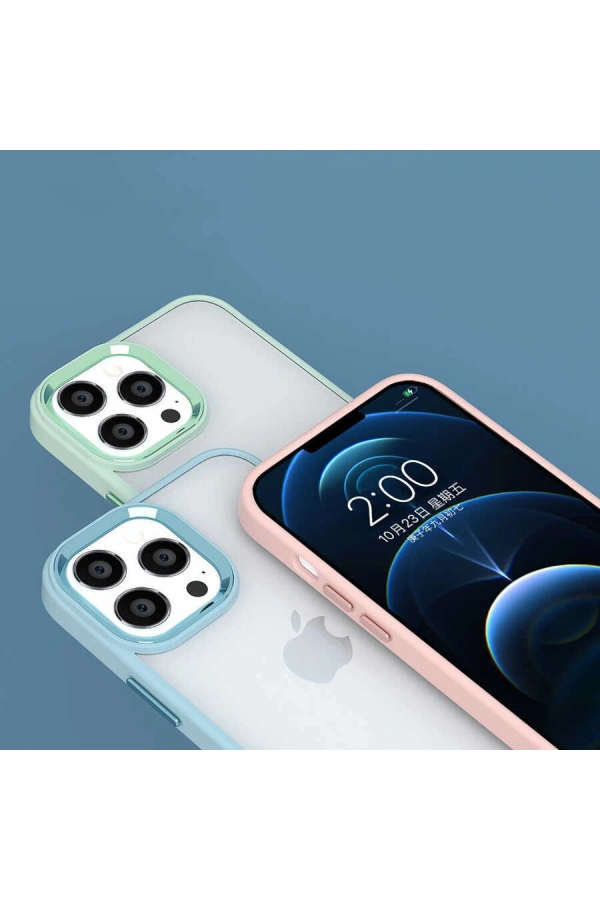 Apple iPhone 14 Plus Kılıf Zore Krom Kapak