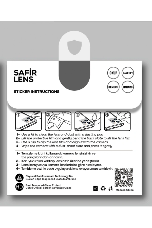 Apple iPhone 14 Plus Zore CL-11 Safir Parmak İzi Bırakmayan Anti-Reflective Kamera Lens Koruyucu