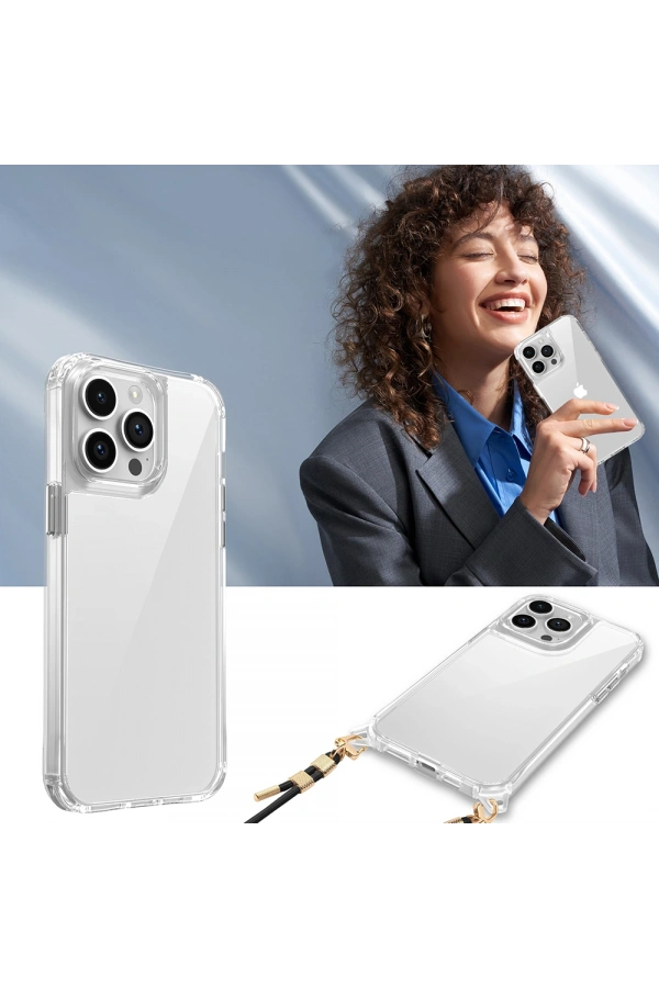 Apple iPhone 14 Pro Kılıf Airbagli Takılabilir Askı Aparatlı Zore Snap Silikon Kapak