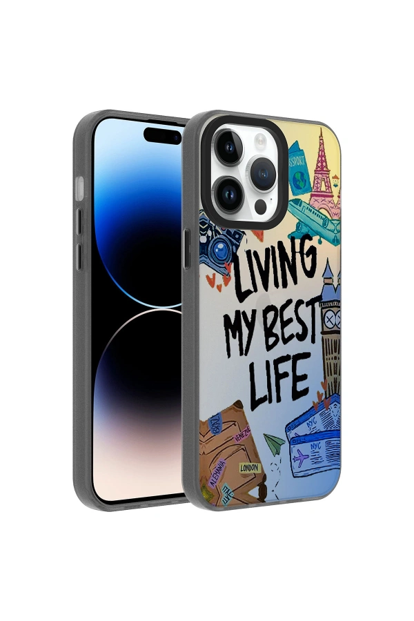 Apple iPhone 14 Pro Kılıf Desenli Zore Dragon Sert Kapak